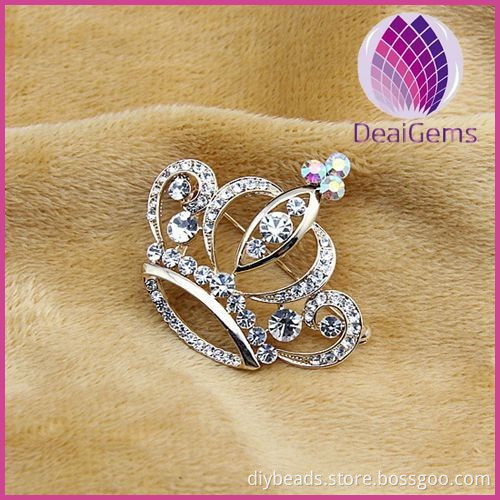 2015 fashion alloy vintage crown beautiful brooch